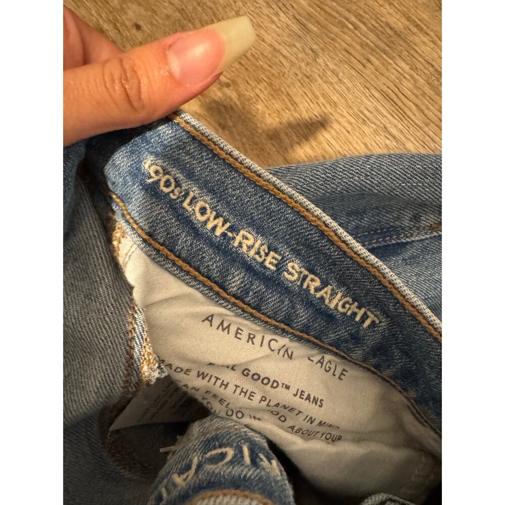 American Eagle Women’s 90’s Low Rise Straight Jean Size 6 - Picture 5 of 12